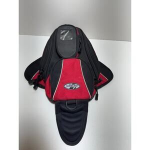 Joe Rocket Manta Magnetic Red Black Motorcycle Tank Bag 13” Long